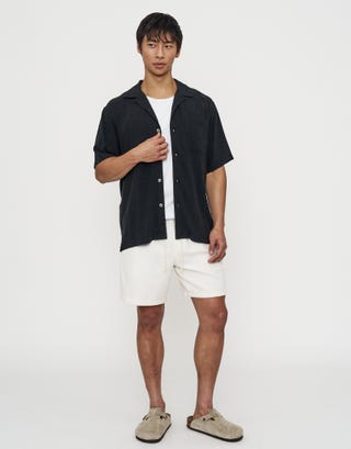Sorrento Short Sleeve Shirt in Black Full