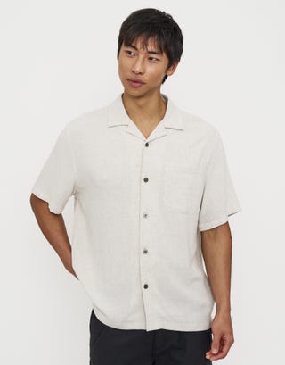 Sorrento Short Sleeve Shirt in Lt Grey Detail2