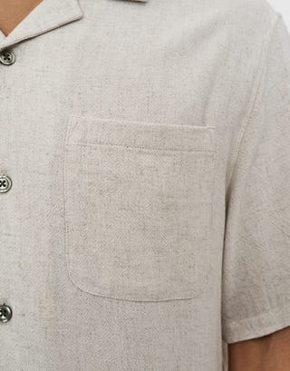 Sorrento Short Sleeve Shirt in Lt Grey Detail3