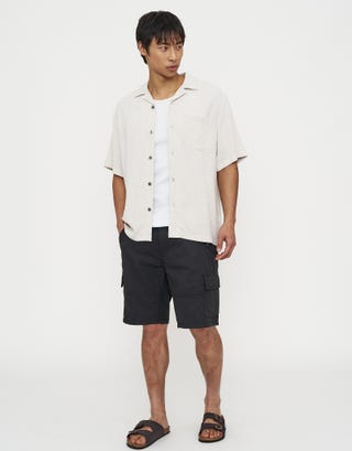 Sorrento Short Sleeve Shirt in Lt Grey Full