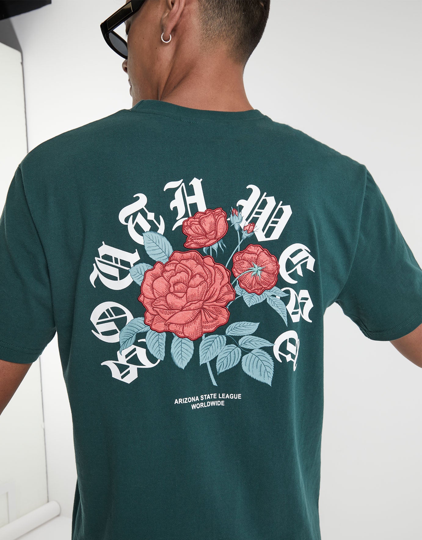 South West Rose Graphic T Shirt in Tan 