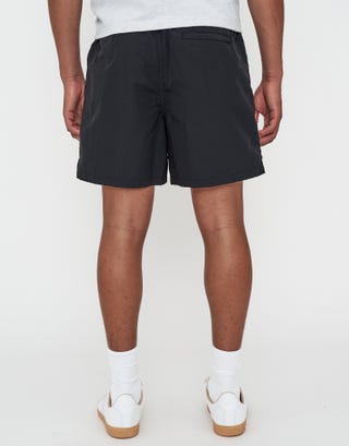 Nylon Leisure Club Print Shorts in Black Back