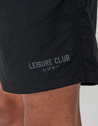 Nylon Leisure Club Print Shorts in Black Detail2