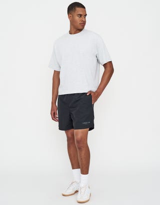 Nylon Leisure Club Print Shorts in Black Full