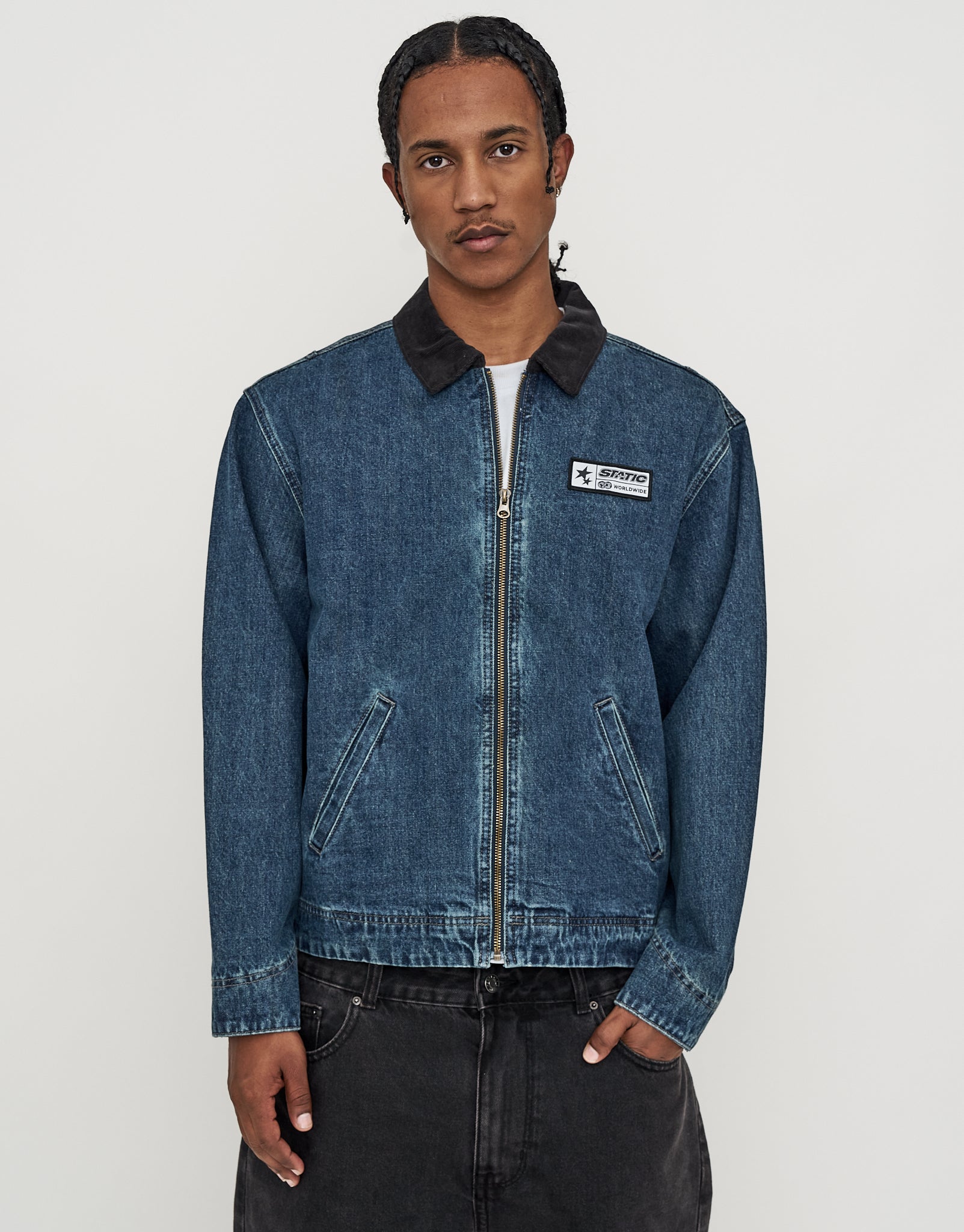 Static Supply Denim Jacket in Blue | Hallensteins AU