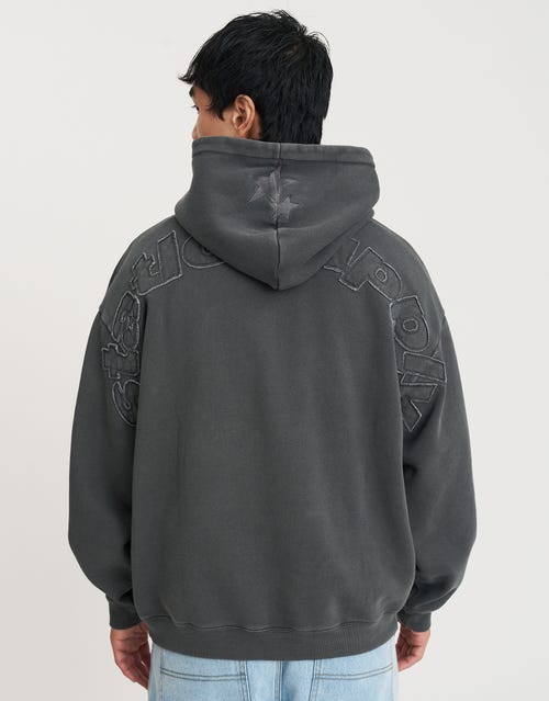 Static Supply Applique Pullover Hoodie