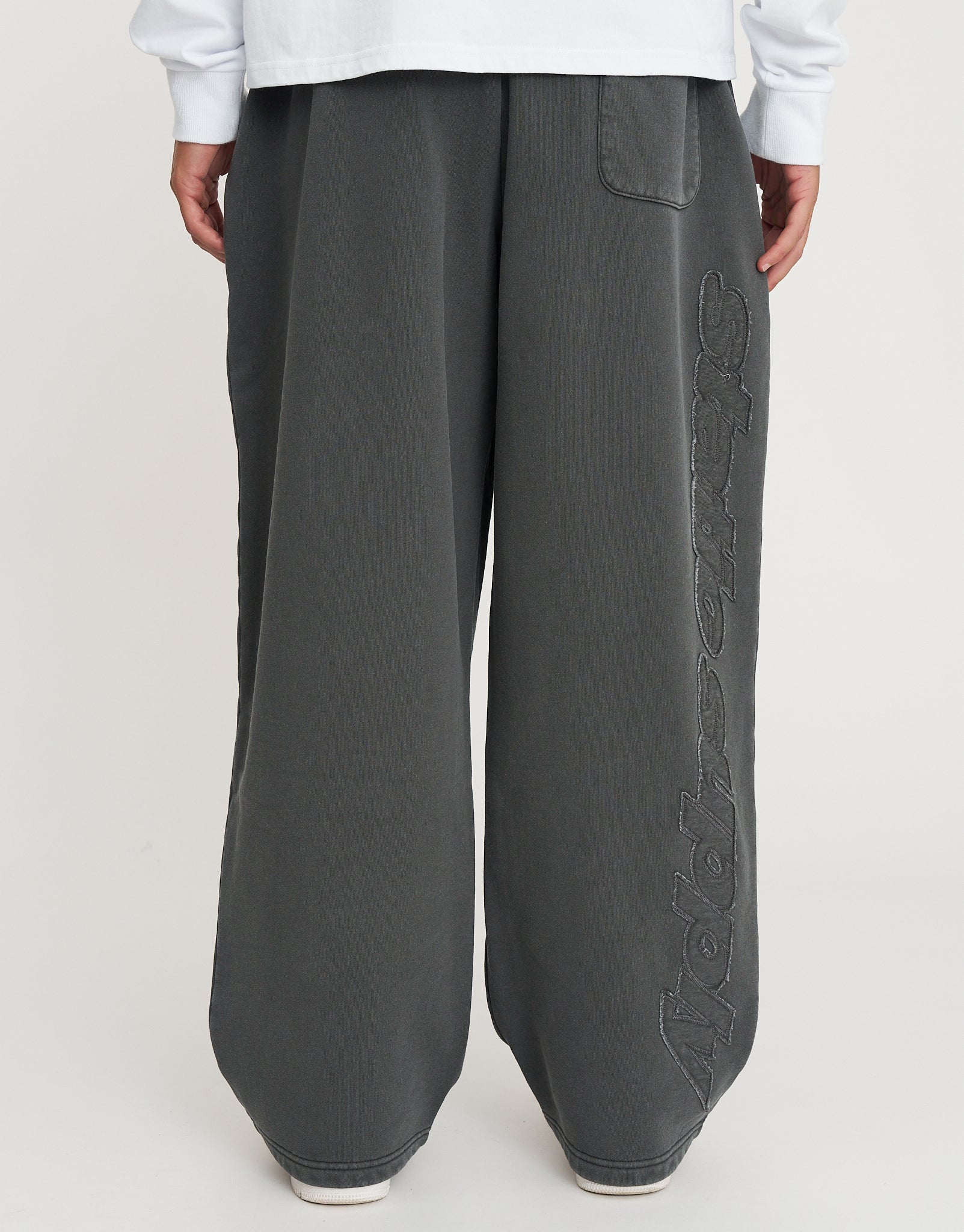 Static Supply Wide Track Pants in Pewter Grey | Hallensteins NZ