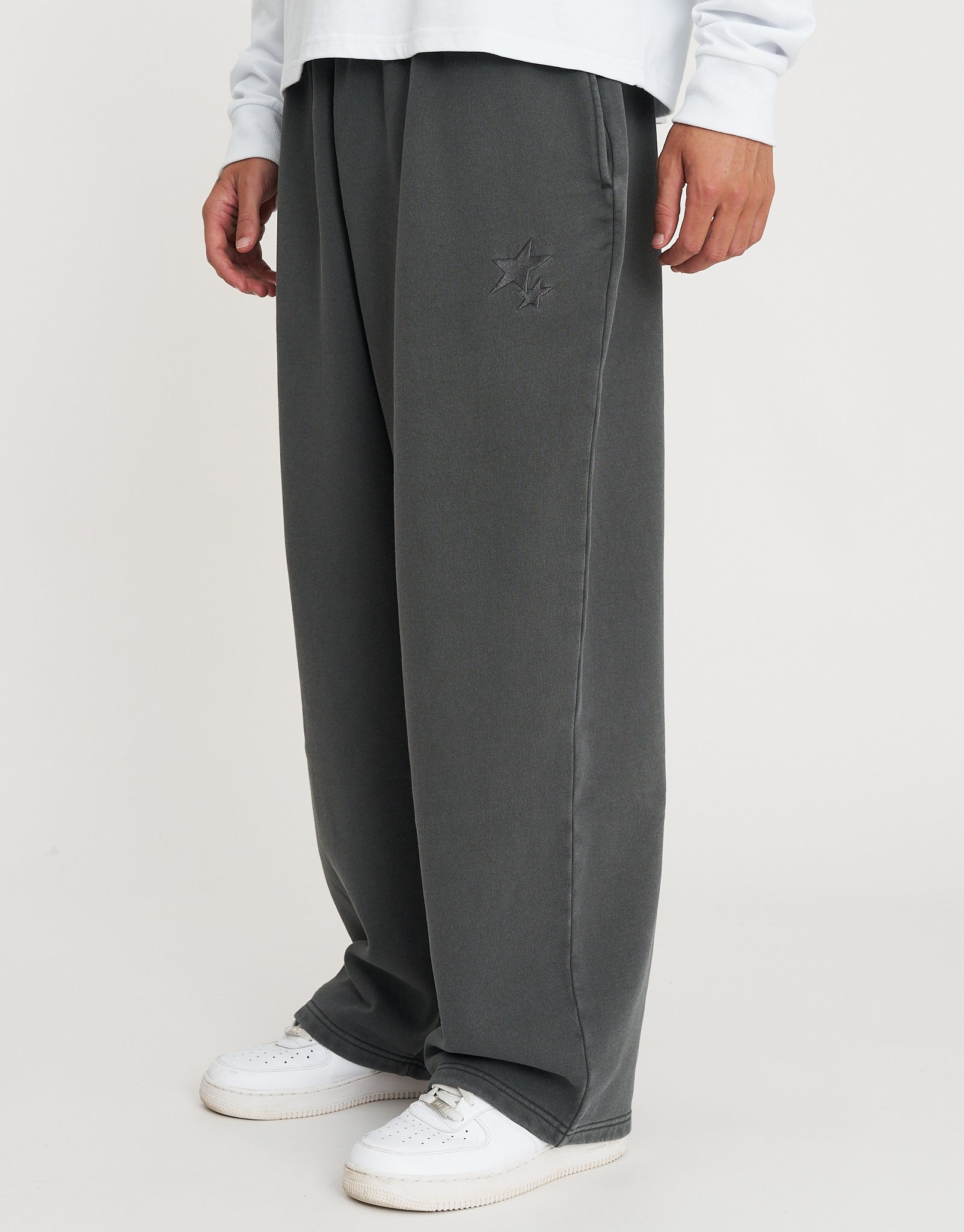 スーツ ourhour design pants black/gray Static Supply Wide Track Pants in Pewter Grey | Hallensteins NZ
