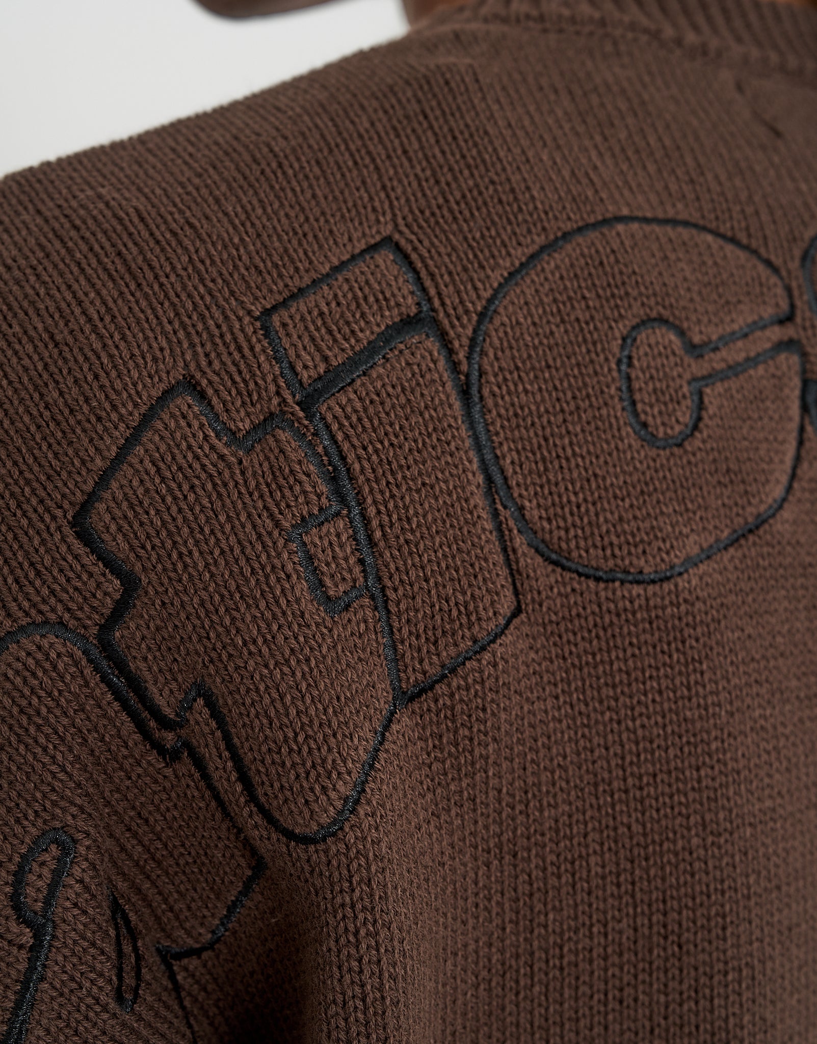 Static Supply Relaxed Knit Jumper in Brown | Hallensteins NZ