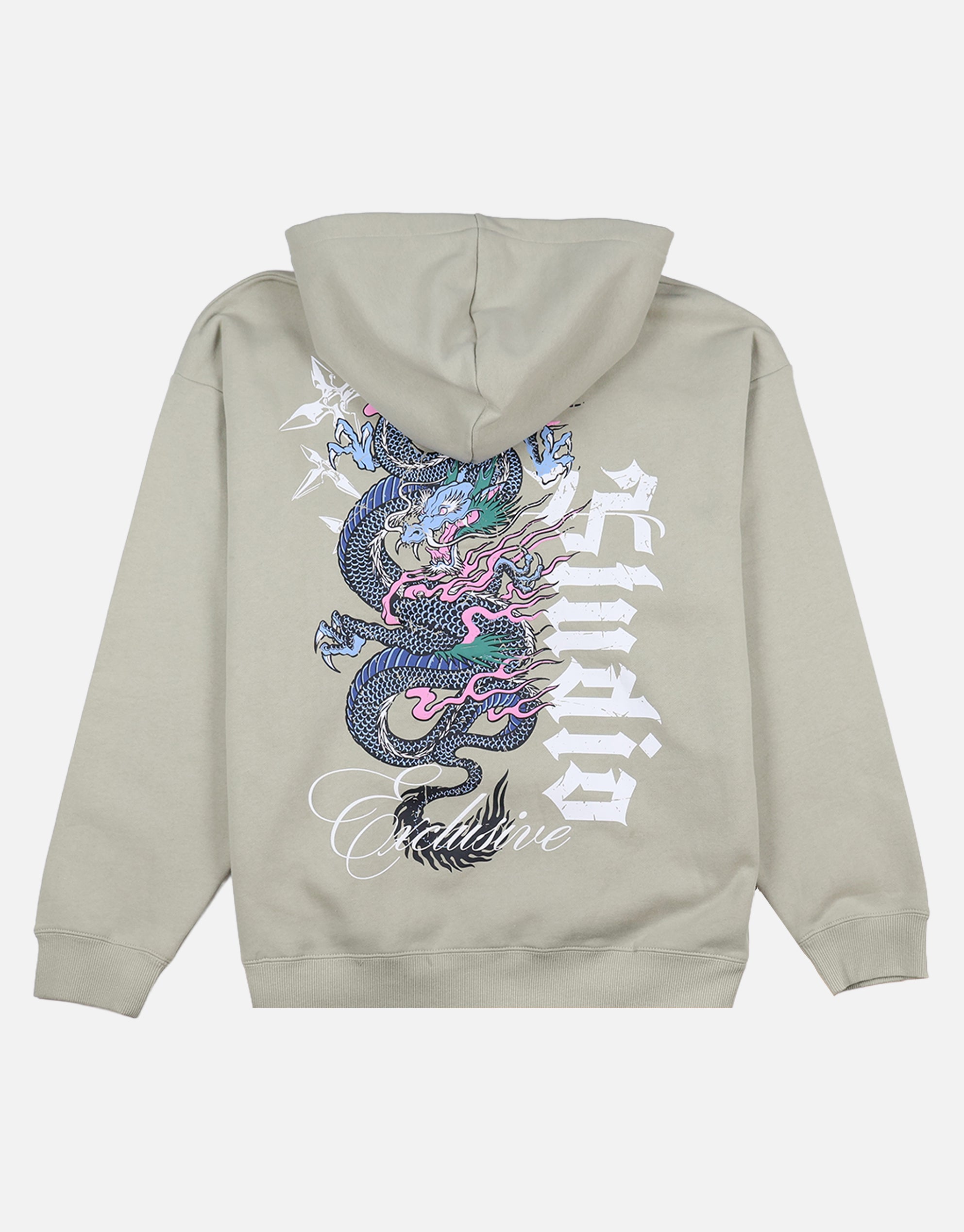 トップス 00s Qutie Frash China dragon fur hoodie Chinese dragon cream hoodie - TikTok Shop