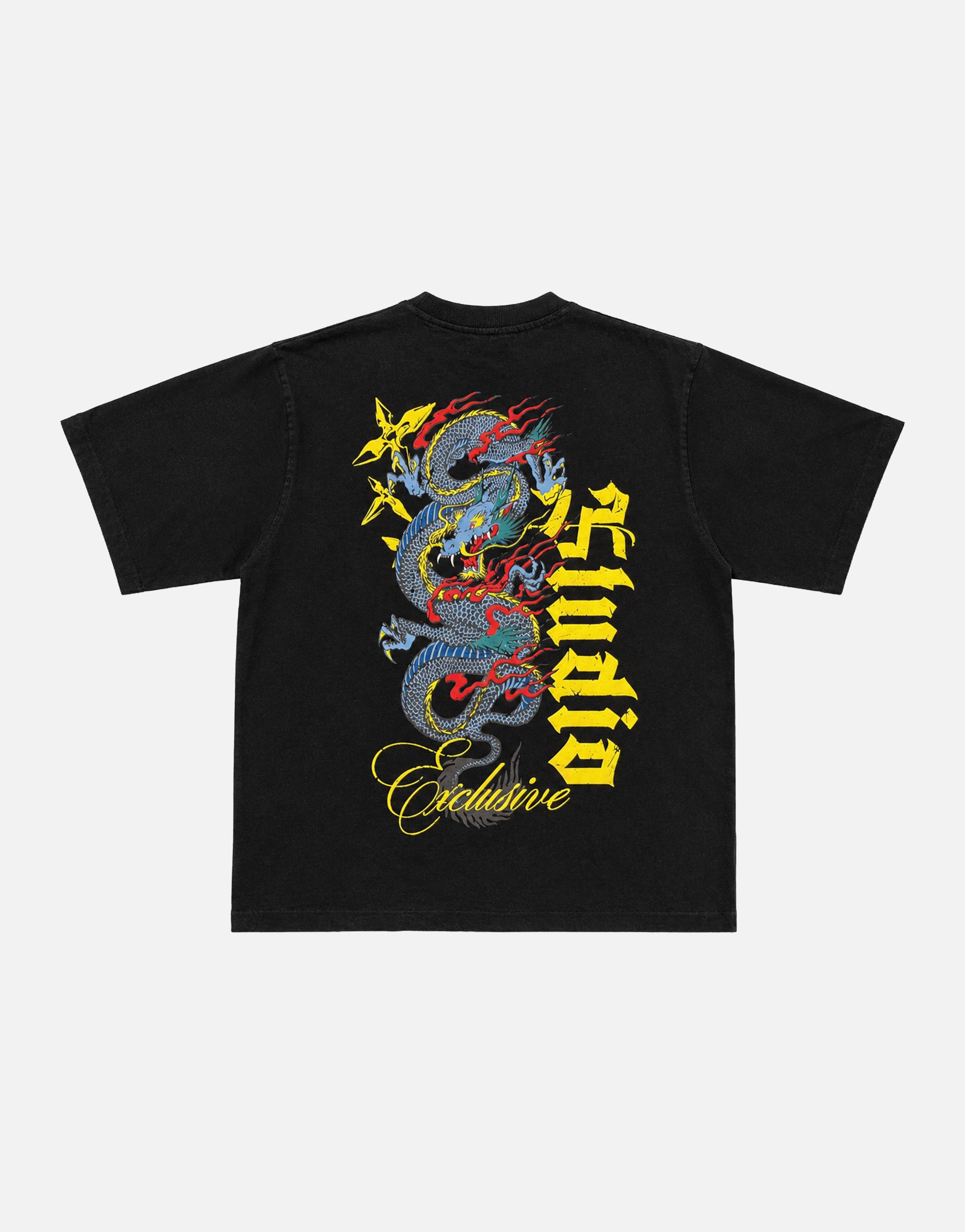 Studio Dragon Relaxed Fit T Shirt in Black | Hallensteins NZ