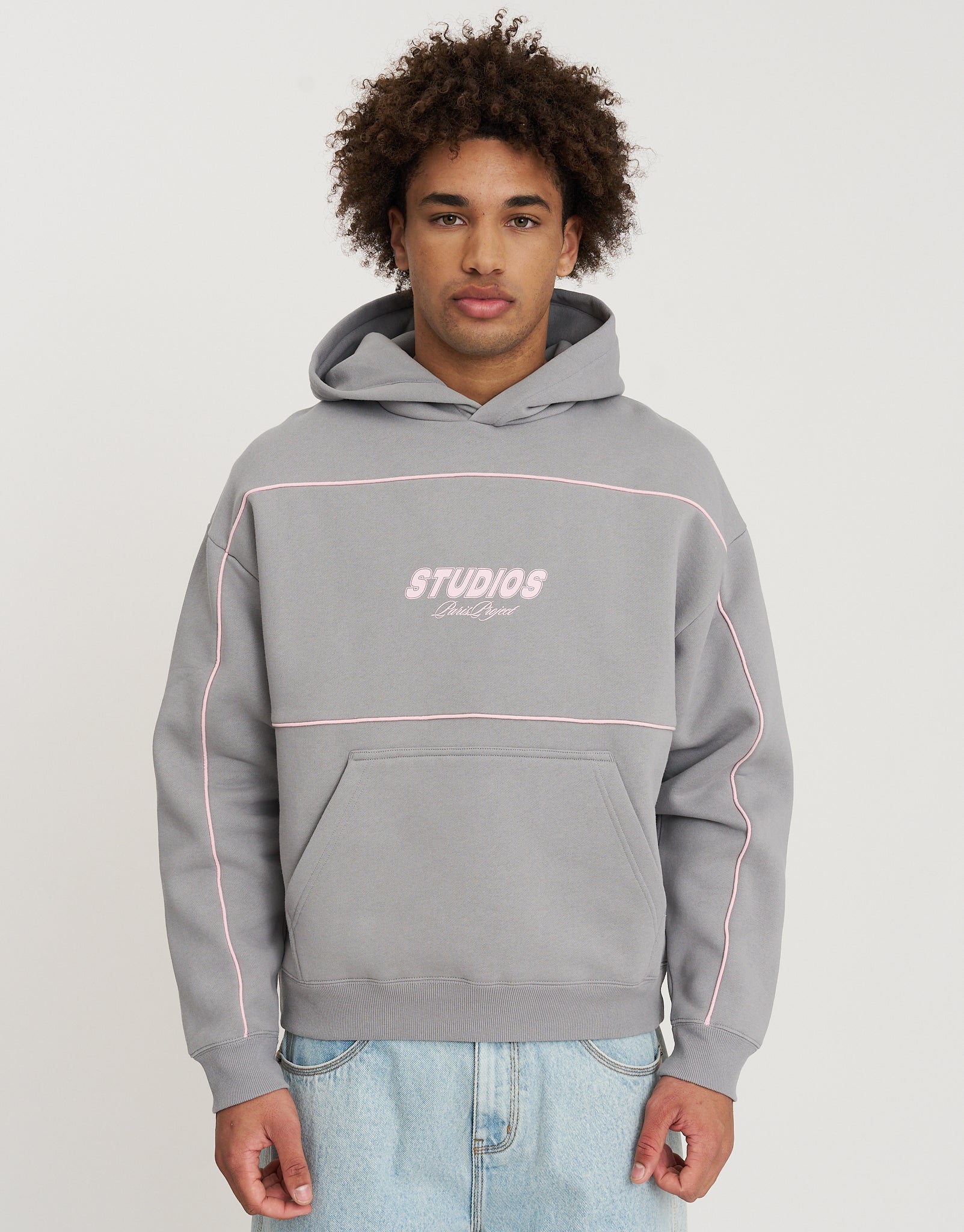 Studios Oversized Cropped Hoodie in Alloy Grey | Hallensteins AU
