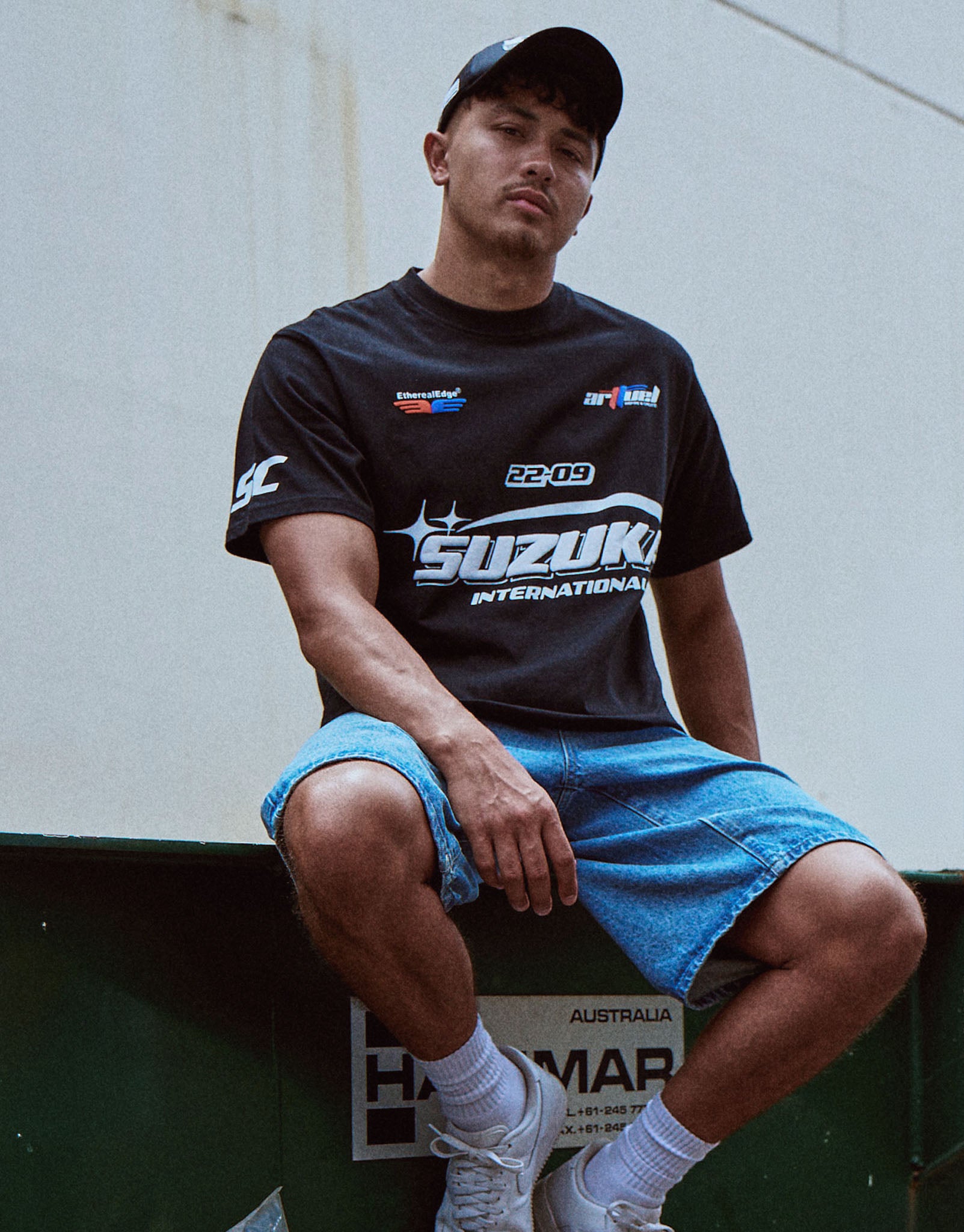 Suzuka Relaxed Fit T Shirt in Black | Hallensteins NZ