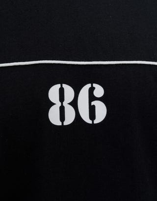 Synth Studios Piped Box Fit Jersey in Black Detail2