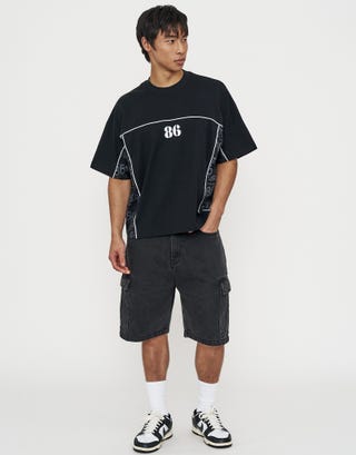 Synth Studios Piped Box Fit Jersey in Black Full