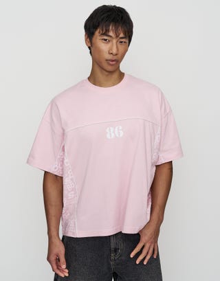 Synth Studios Piped Box Fit Jersey in Pink Mist Back