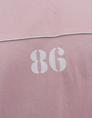 Synth Studios Piped Box Fit Jersey in Pink Mist Detail2