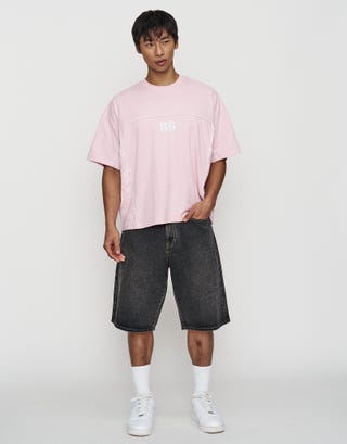 Synth Studios Piped Box Fit Jersey in Pink Mist Full