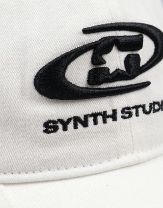 Synth Studios Cap in White Detail