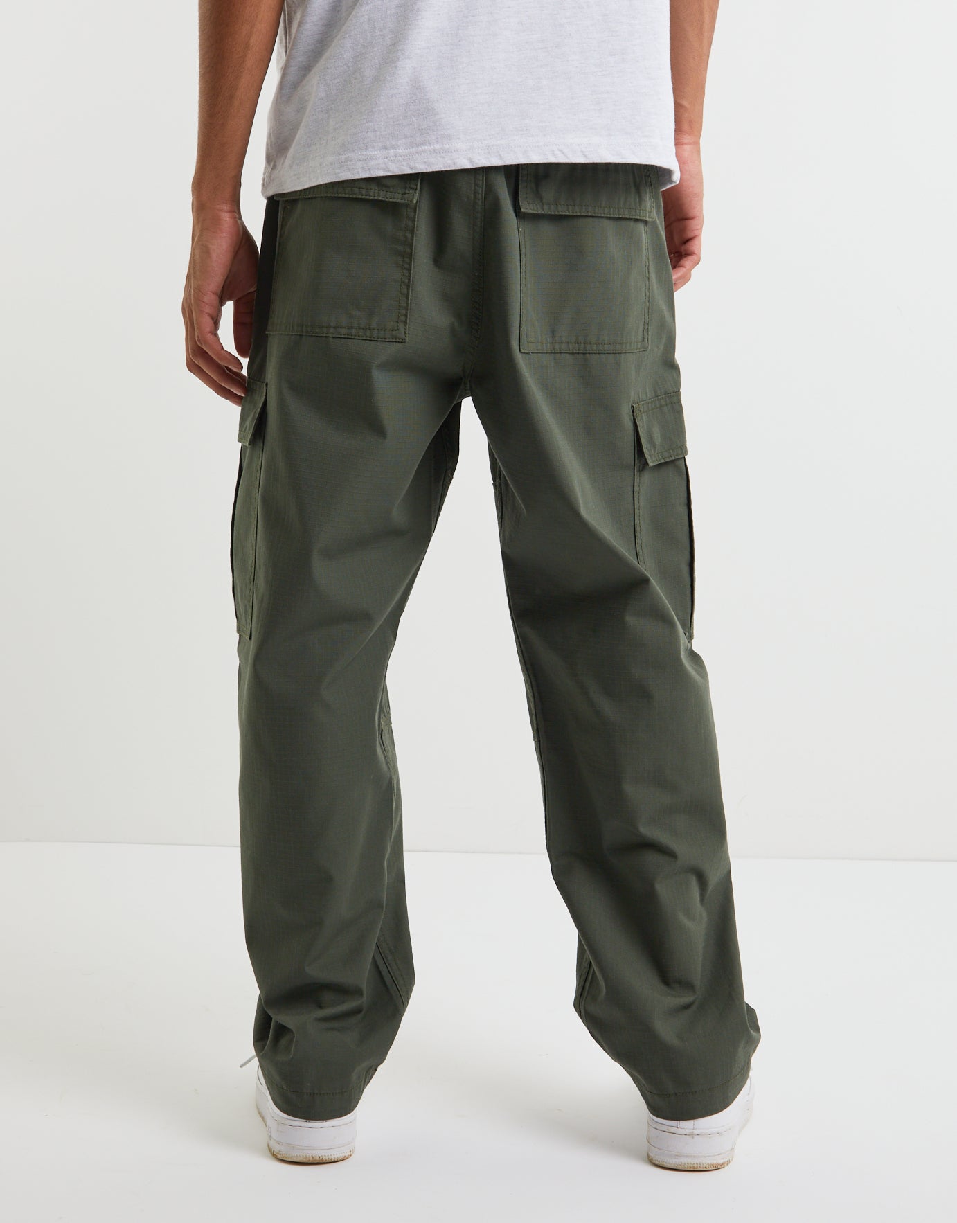 Men Waterproof Work Cargo Long Pants With Pockets Loose Trousers
