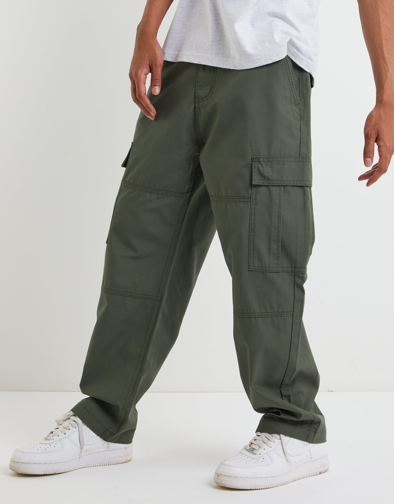 Tactical Baggy Cargo Pants In Green | Hallensteins Nz
