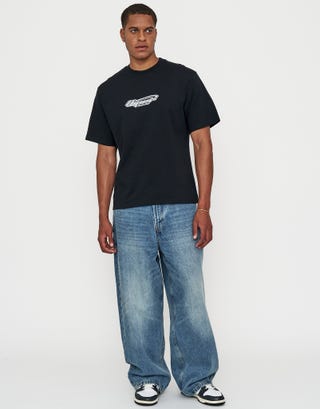 Viper Relaxed Fit T Shirt in Black Full