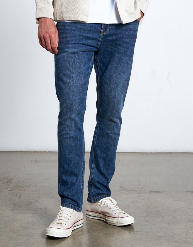 Taper Fit Jeans in Blue | Hallensteins NZ