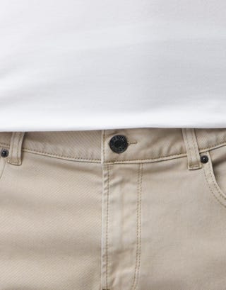 Taper Fit Jeans in Bone Detail2