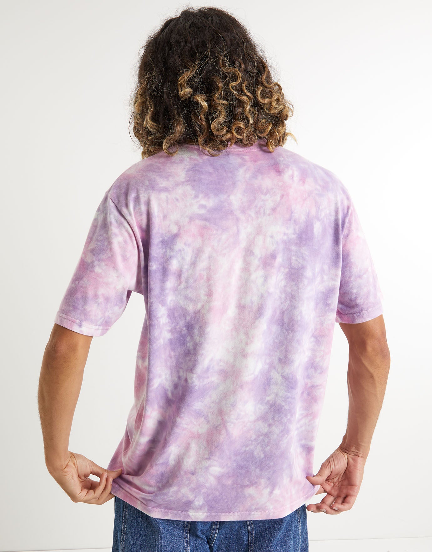 Heavyweight Tie Dye T Shirt in Purple 