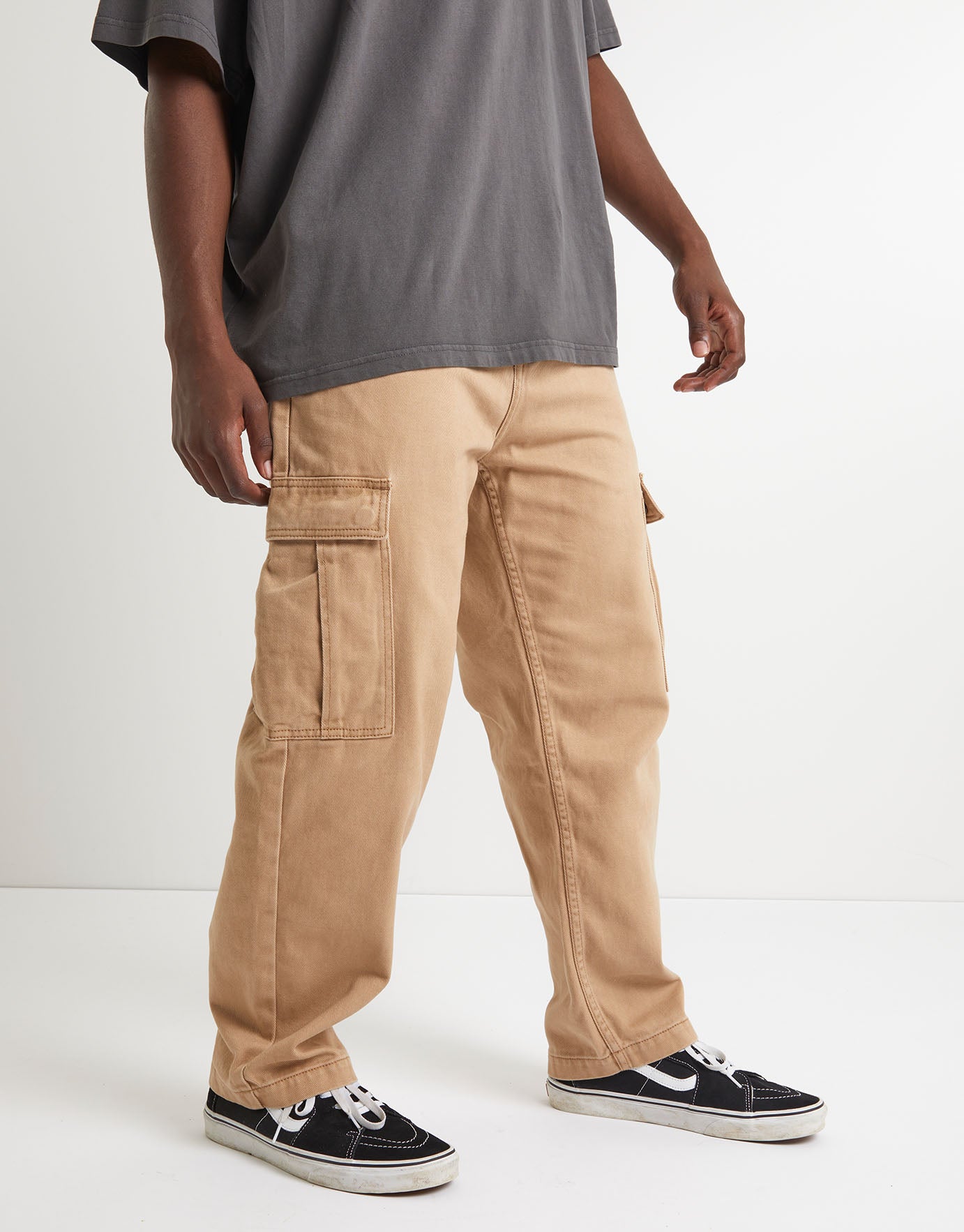 Baggy Cargo Pants in Tan | Hallensteins NZ