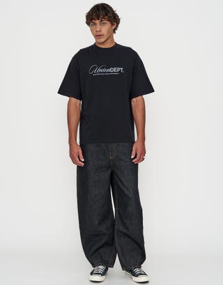 Union Dept Relaxed Fit T Shirt in Black Full