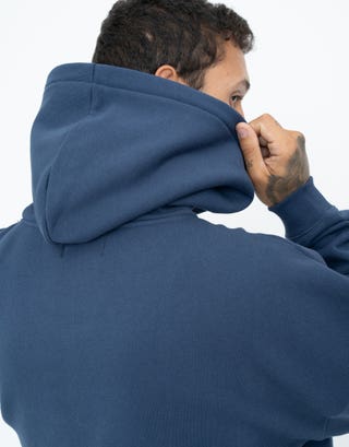 Union 32 Oversized Hoodie in Midnight Blue Detail3