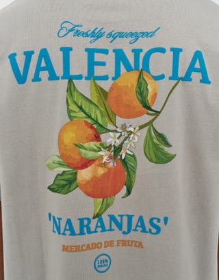 Valencia Relaxed Fit Short Sleeve T Shirt in Moon Detail2