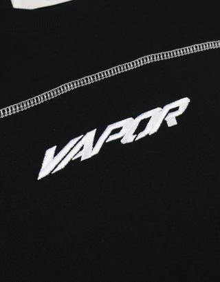 Vapor Overlocked Box Fit T Shirt in Black Detail