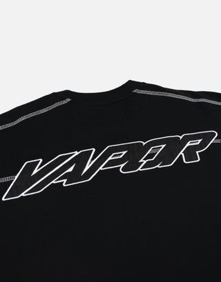 Vapor Overlocked Box Fit T Shirt in Black Detail3