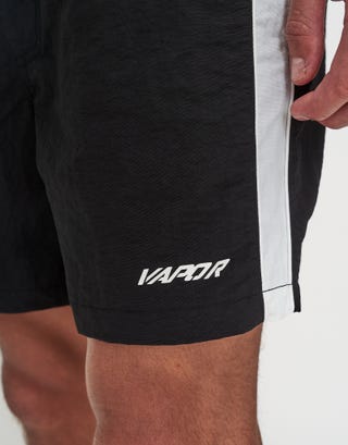 Vapor Panel Elastic Waist Shorts in Black/white Detail2
