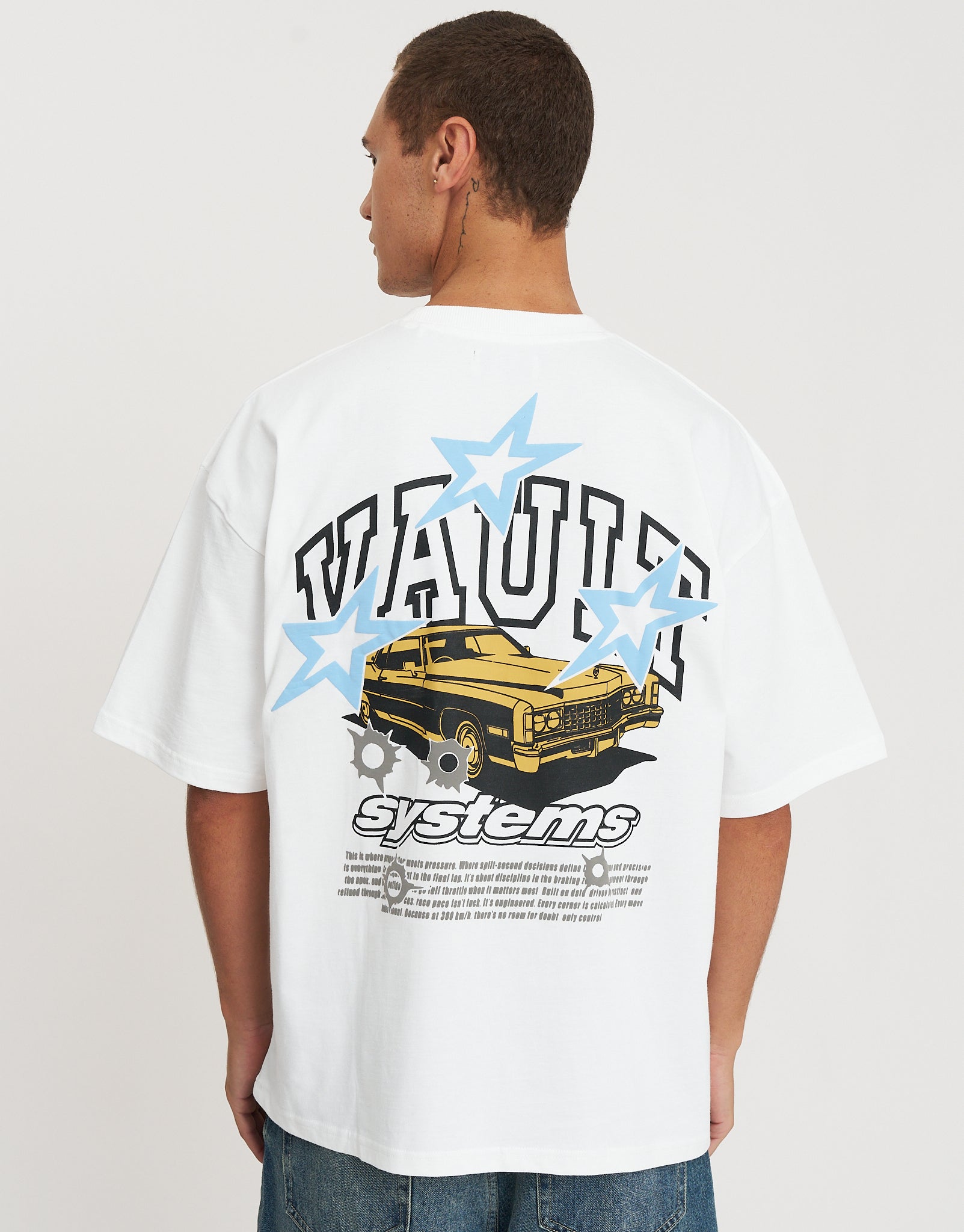 Vault Systems Box Fit T Shirt in Blanc | Hallensteins NZ