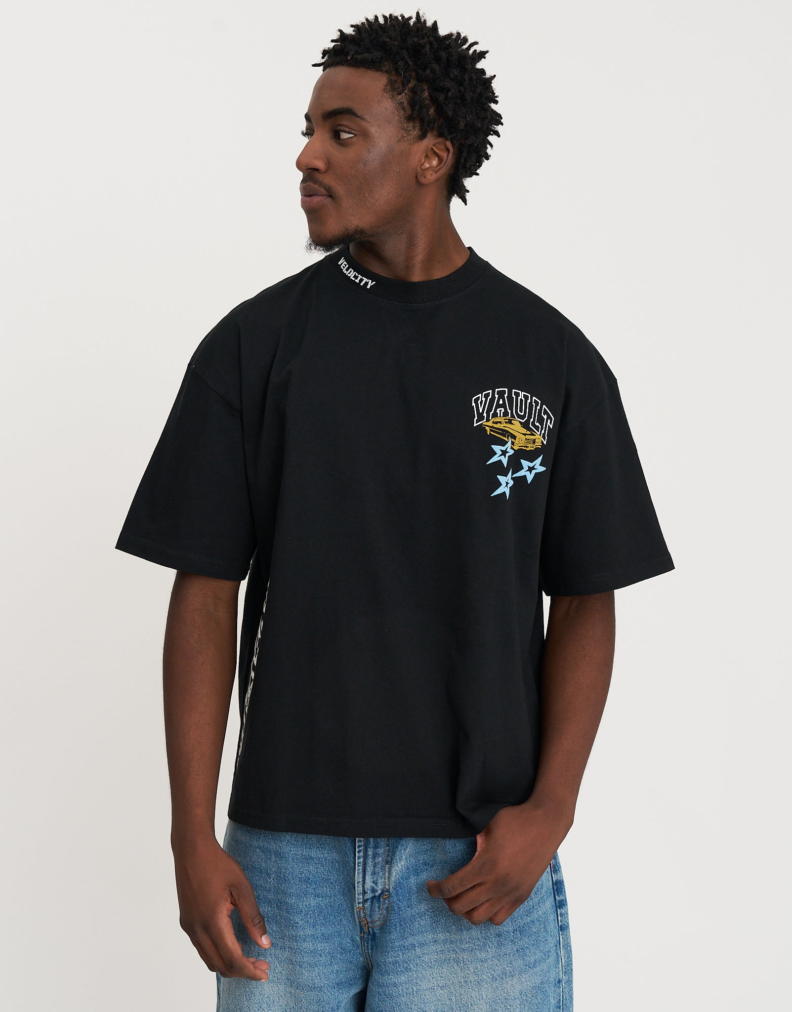 Vault Systems Box Fit T Shirt in Washed Black | Hallensteins NZ