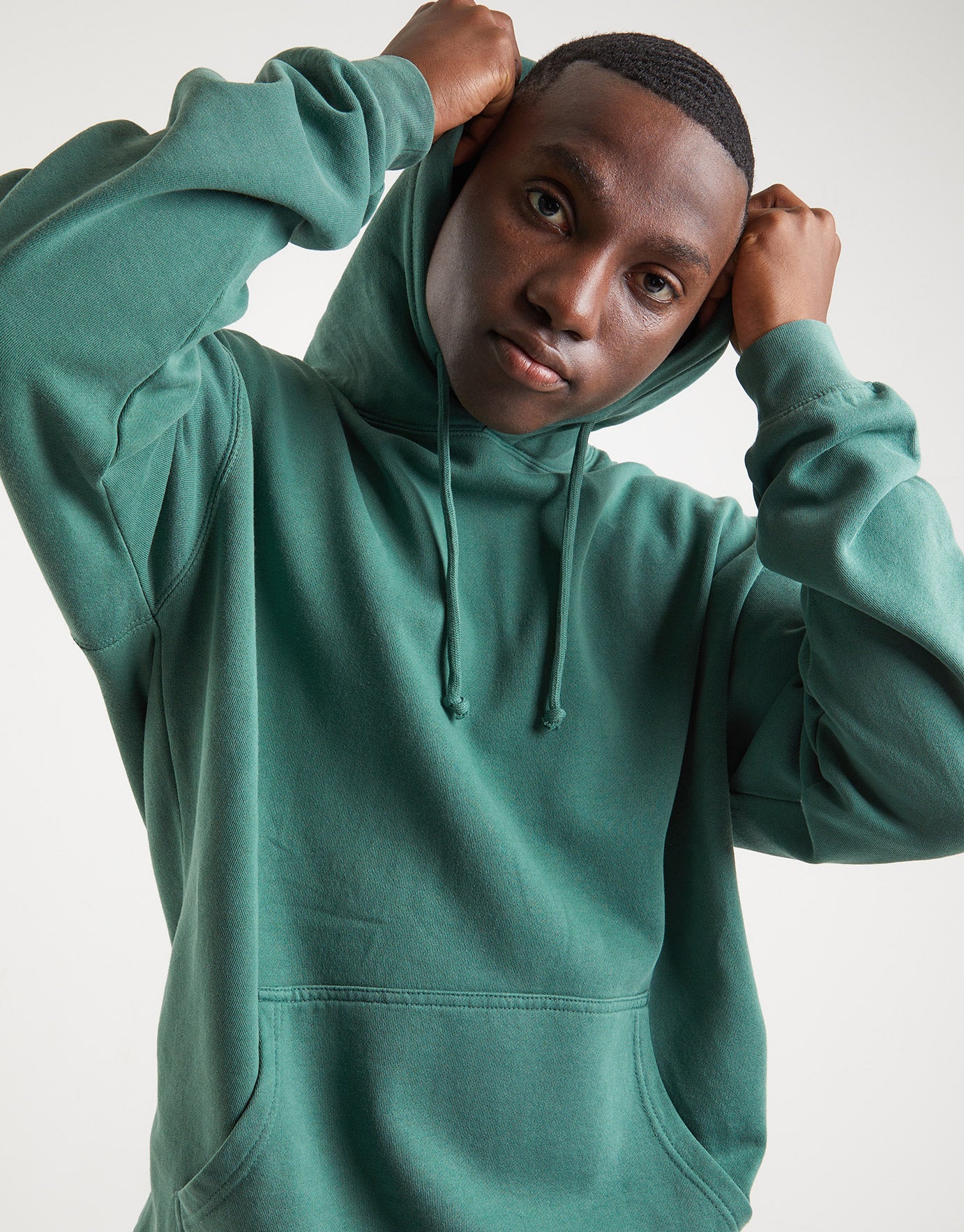 Leisure Club Print Organic Oversized Hoodie In Washed Black
