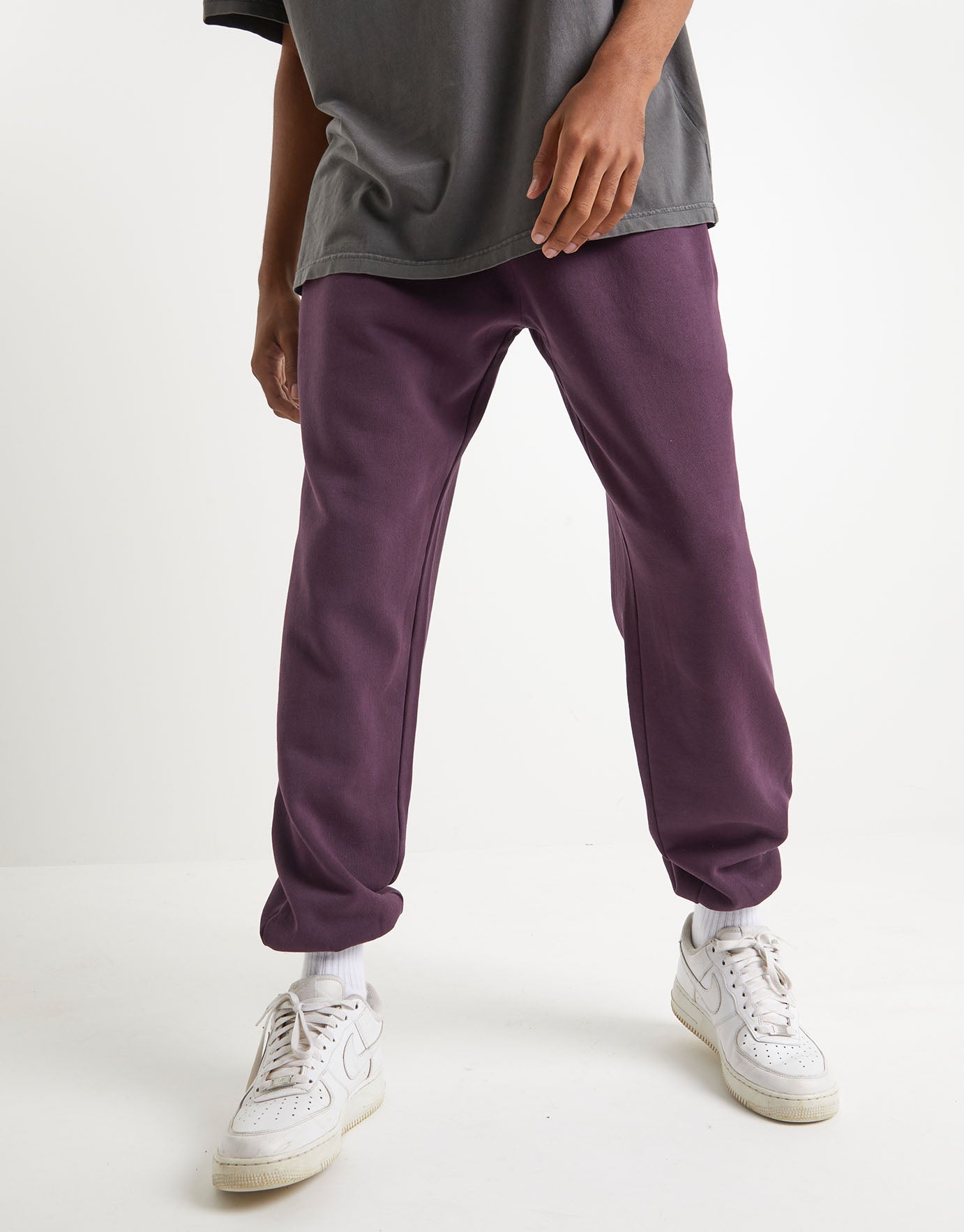 Baggy Fit Track Pants in Purple 