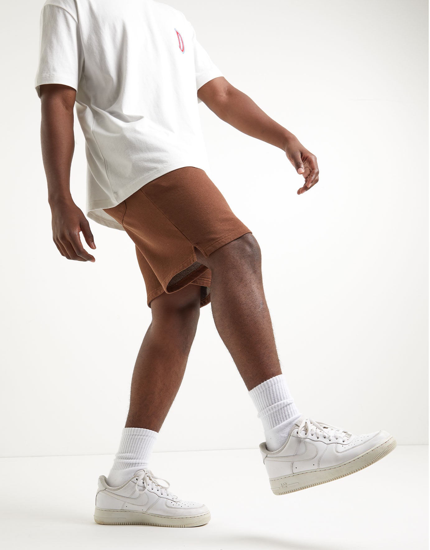 Vintage Wash Oversized Track Shorts in 