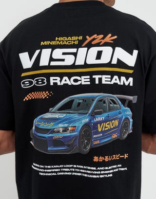 Evo Vision Relaxed Fit T Shirt in Black Detail2