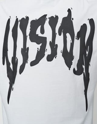 Vision Drip Relaxed Fit T Shirt in Blanc Detail2