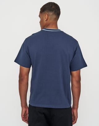 Visions Relaxed Fit T Shirt in Midnight Blue Back