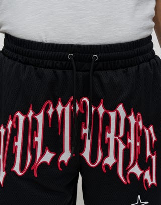Vultures Emblem Basketball Short in Black Detail2