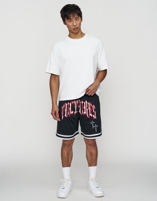 Vultures Emblem Basketball Short in Black Full