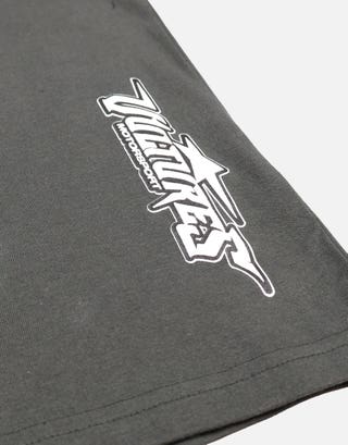 Vultures Motorsport Relaxed Fit T Shirt in Pewter Grey Detail