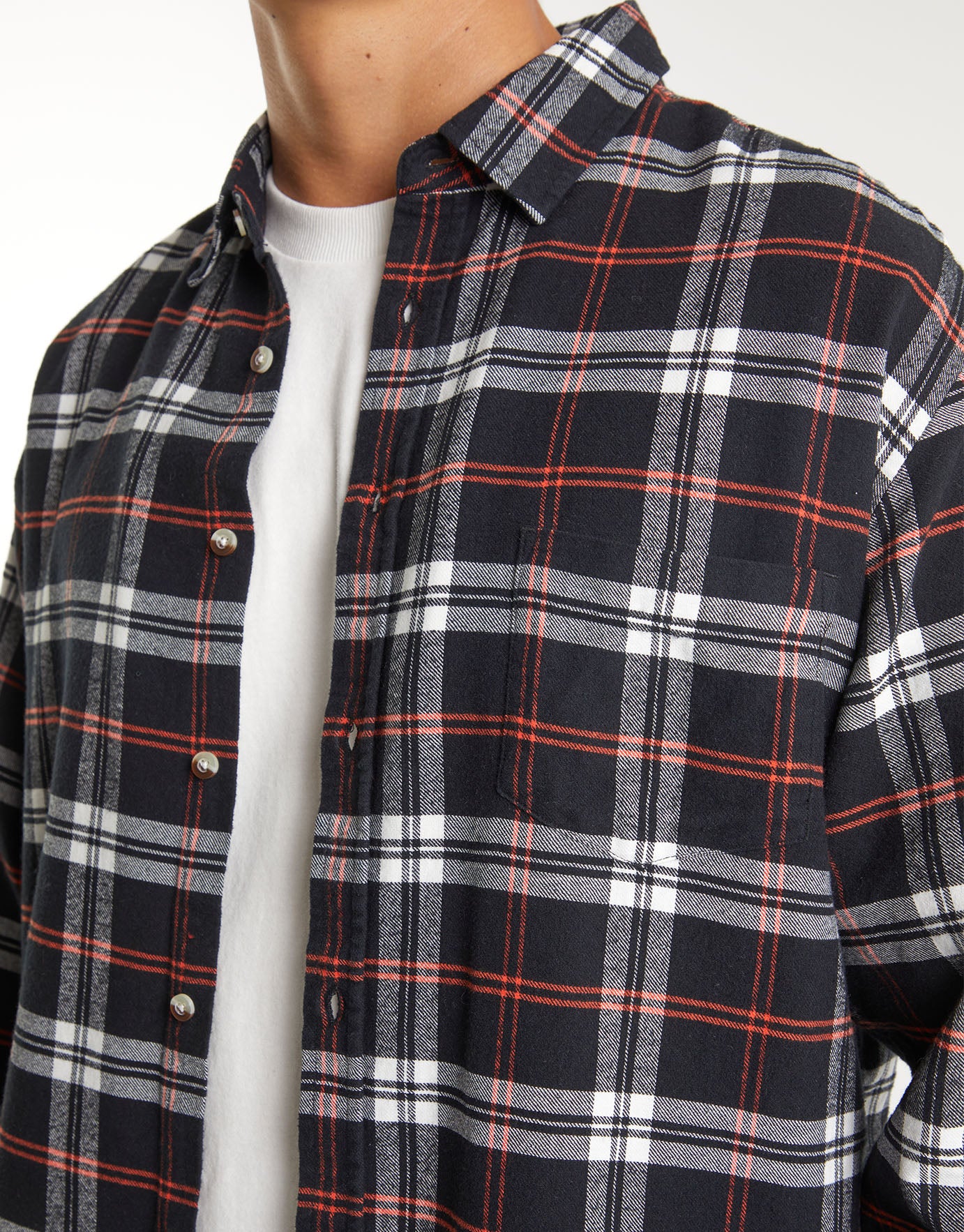 stussy mixed check shirt