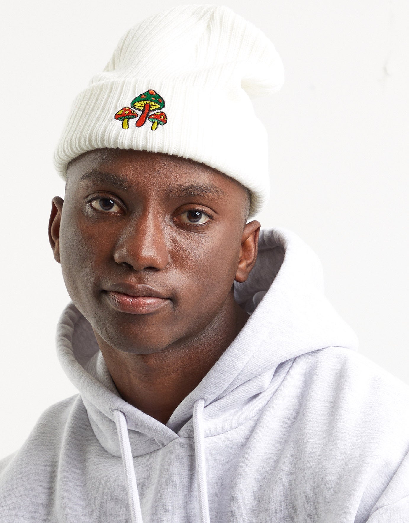 Embroidered Shroom Beanie | Hallensteins NZ