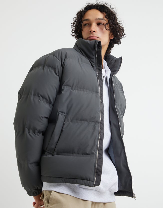 Recycled Puffer Jacket in Charcoal | Hallensteins US